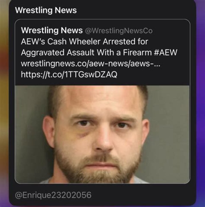 AEW's Cash Wheeler Arrested For Aggravated Assault, Company Issues Statement