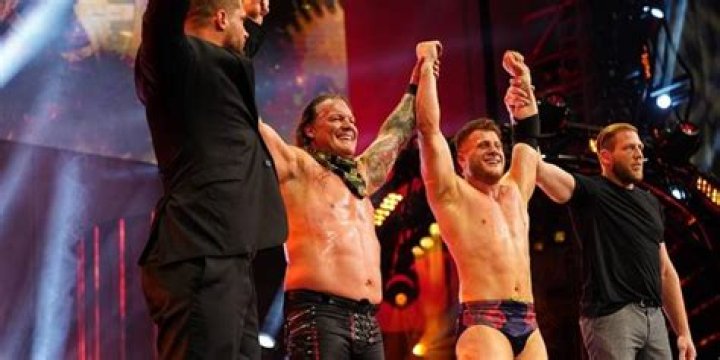 Chris Jericho and MJF celebrate together 
