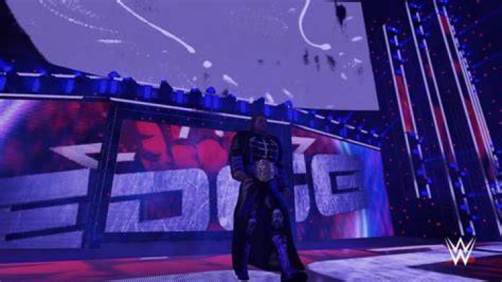 Edge making his entrance.