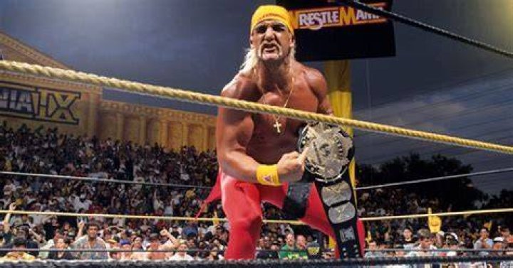 Hulk Hogan winning the WWE Championship. 