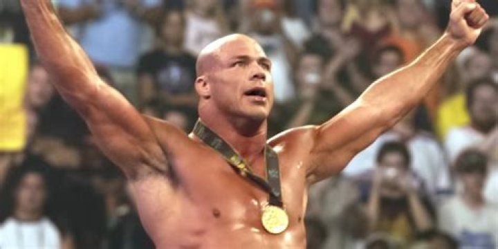 Kurt Angle with his Gold Medal