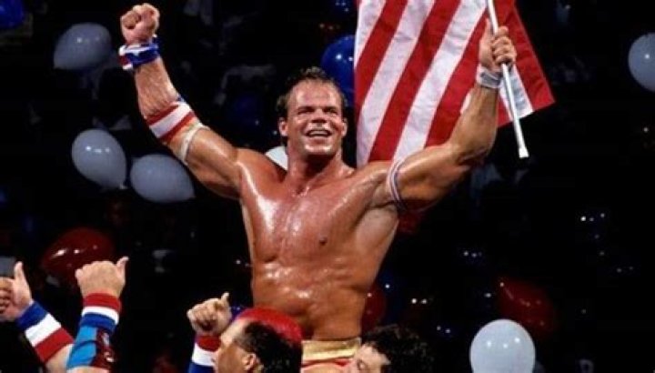 Lex Luger Celebrates A Countout Victory (SummerSlam, 8/30/1993)