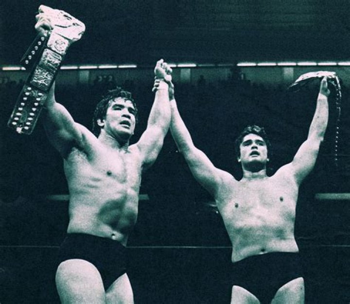 Rick and Scott Steiner as tag team champions in the WWE