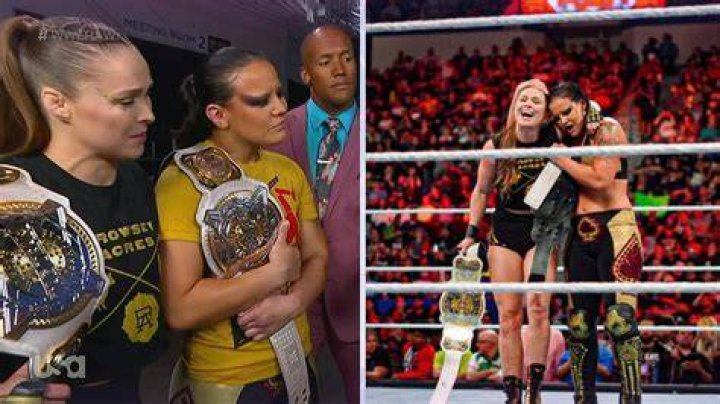 Ronda Rousey And Shayna Baszler WWE Women's Tag Champs