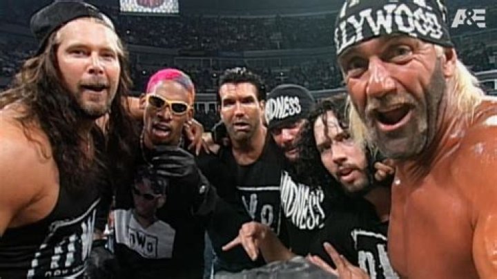 The nWo on the WWE entrance ramp.