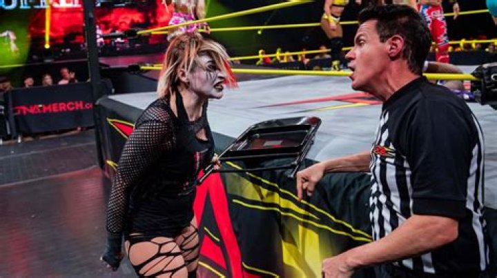 TNA wrestler Rosemary with and without face paint