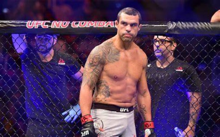 Vitor Belfort before a fight against Lyoto Machida (not seen) during UFC 224